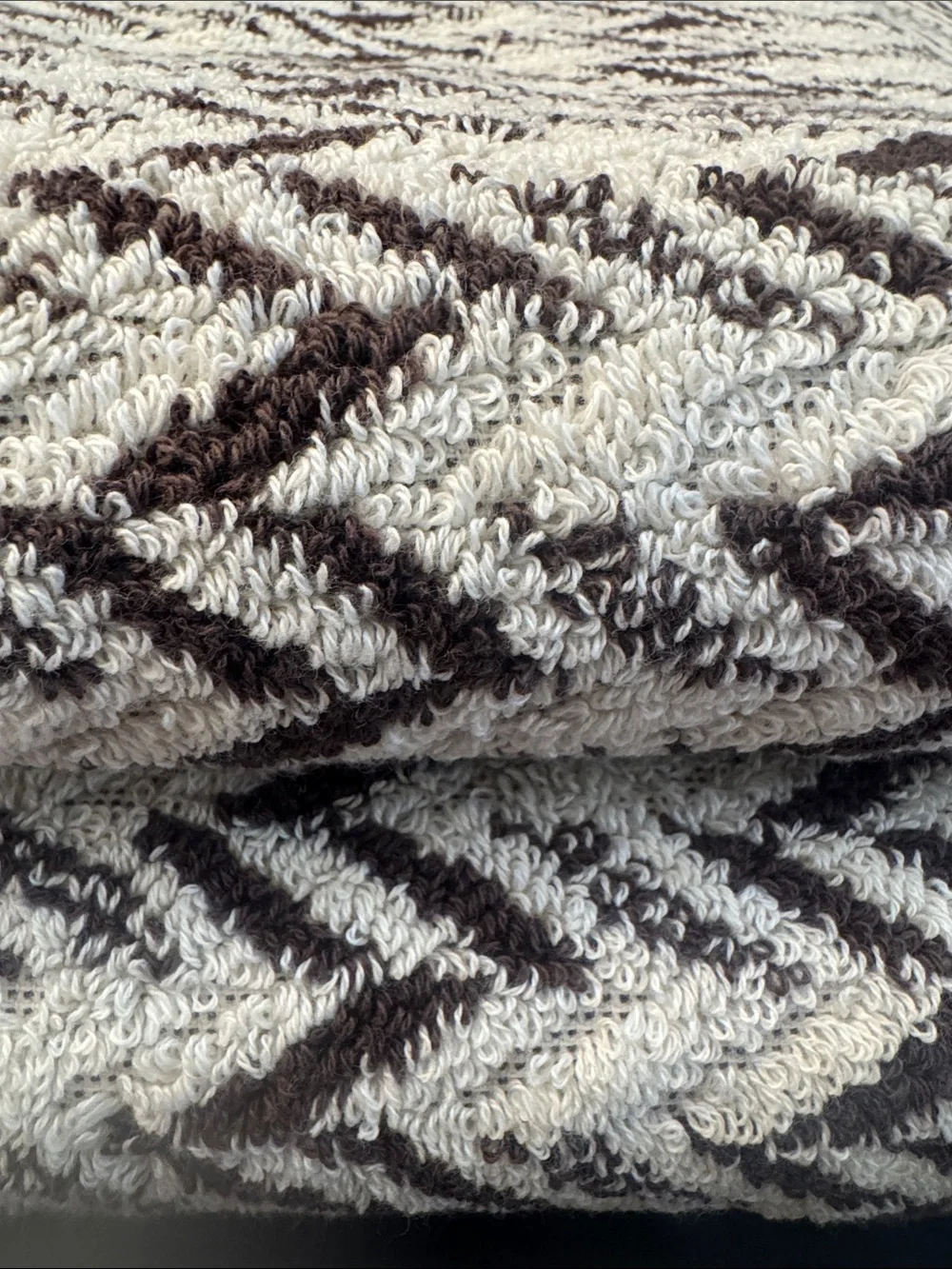 8pc RACHEL ZOE 100% Cotton(EOD) Chevron Pattern Bath Towel Set - Cocoa/Coco